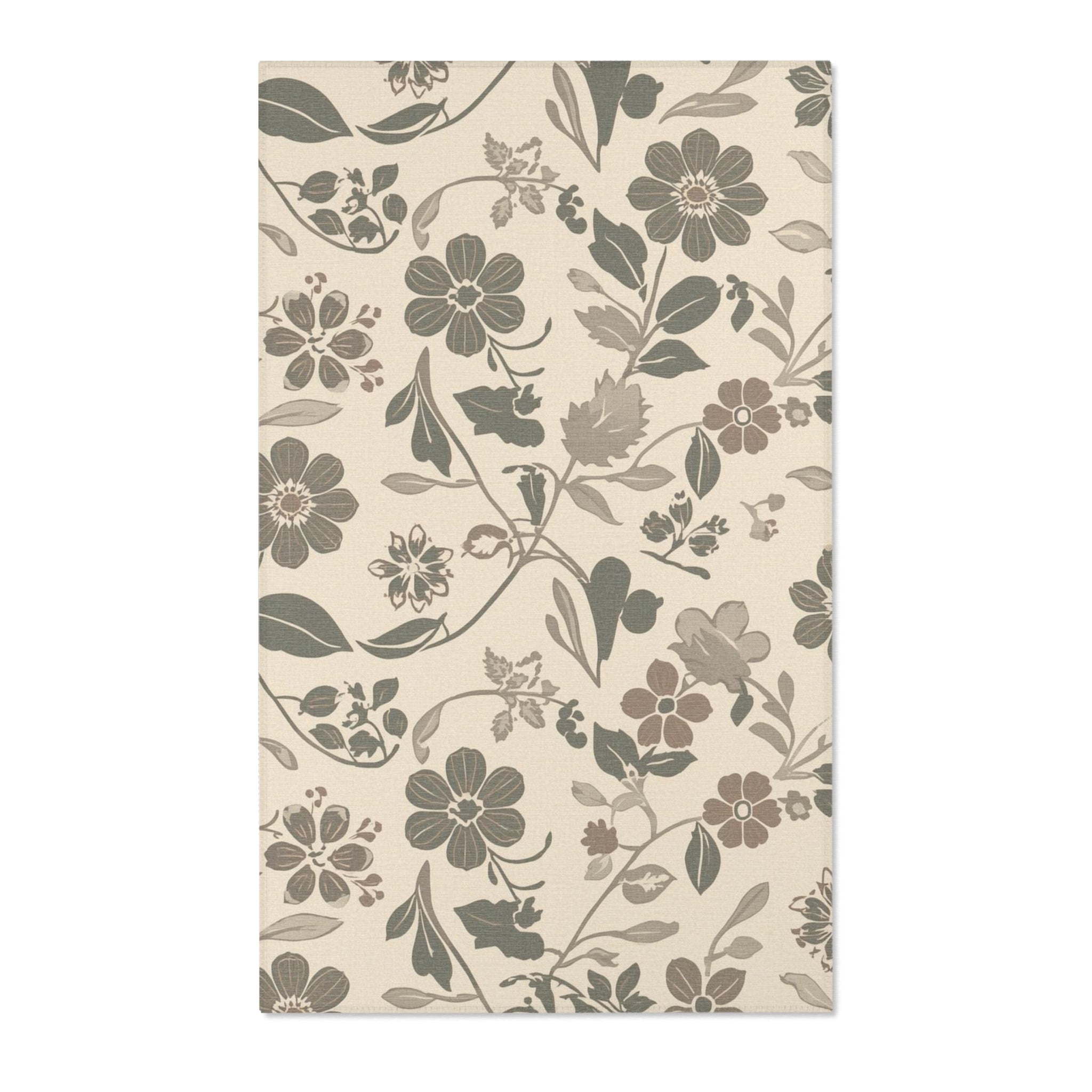 Floral Area Rug Boho Chic Carpet Vintage Living Room Decor - Rosetta Creative Boutique
